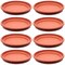 8-Pack Round Plastic Plant Saucer Drip Trays, Terracotta Flower Pot Saucers, Dish for Indoors, Outdoors, Garden, Potted Plants, Home, Patio, Tabletop Planter Base, Terra Cotta Plate Set (12-inch)